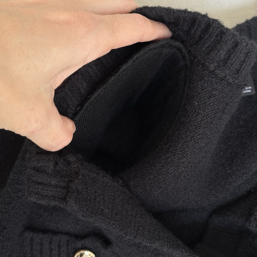 Talbots Wool Blend Jacket Blazer‎ Women XS Black Boucle Elegant Classic Work Job - Picture 8 of 10